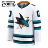 Lapsille NHL San Jose Sharks Pelipaita Custom Fanatics Premium 2024-25 vieras Valkoinen